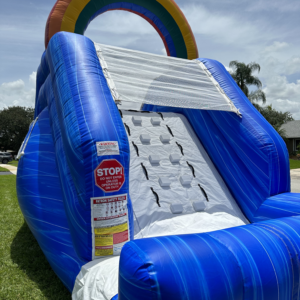 Rainbow Water Slide with Pool, Inflatable for Kid's Parties