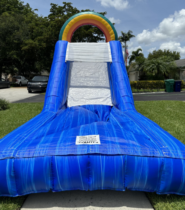 Rainbow Water Slide with Pool, Inflatable for Kid's Parties
